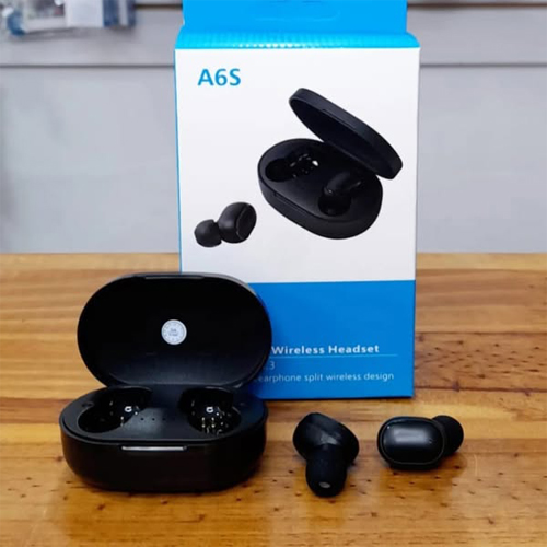 Auriculares in-ear inalámbricos A6S negro
